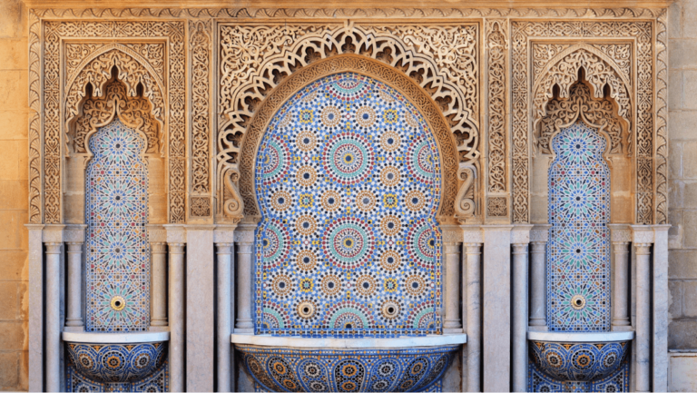 mosaic wall in morocco