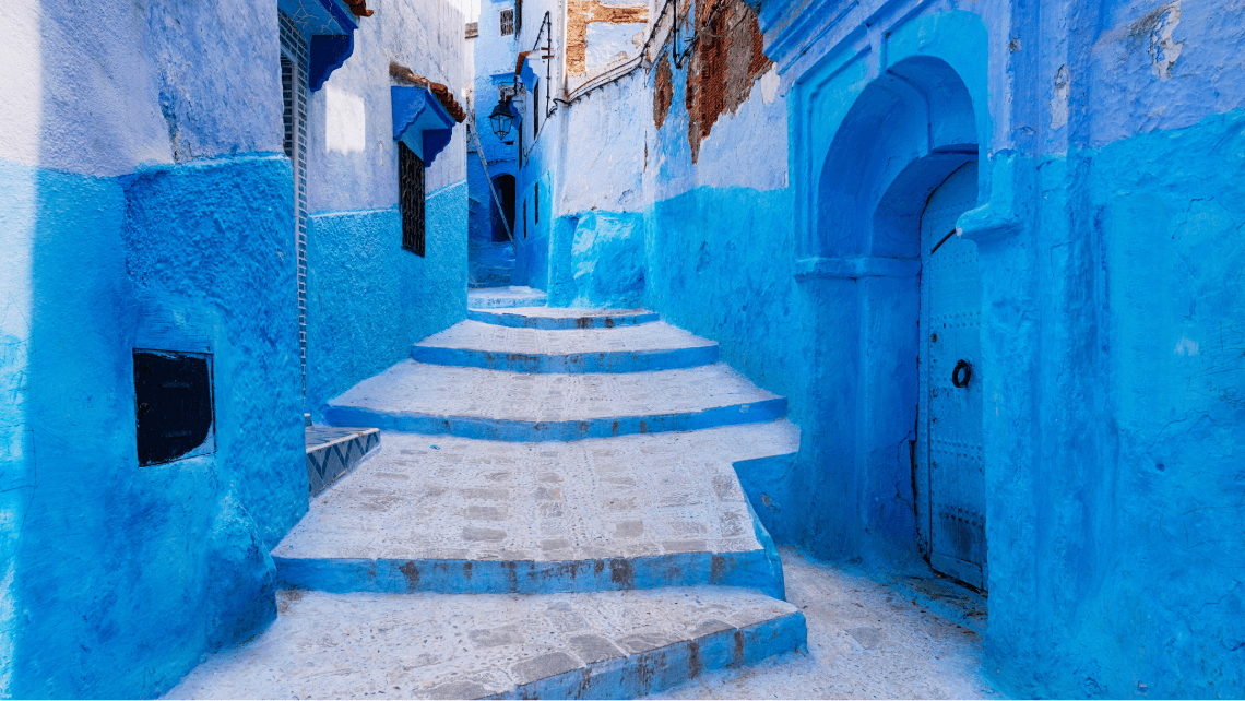 blue architecture in morocco